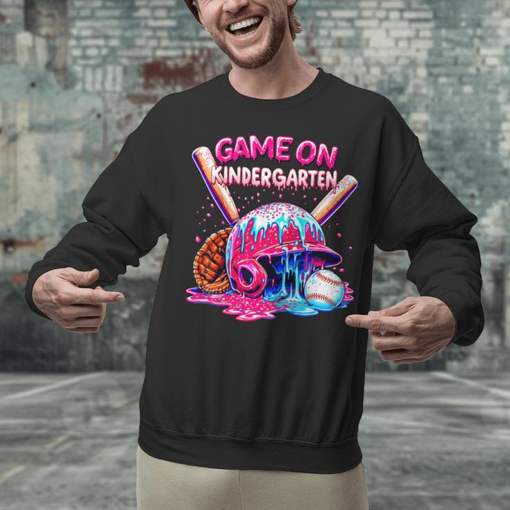 Game Kindergarten Baseball Ice Cream Drip On Back To School Unisex Sweatshirt Game Kindergarten Baseball Ice Cream Drip On Back To School Unisex Sweatshirt
