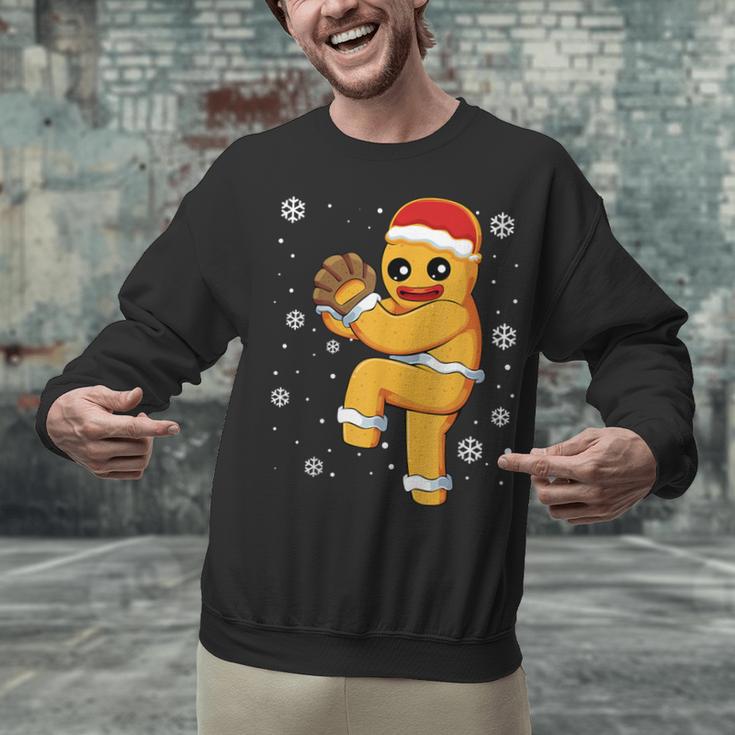 Gingerbread Man Baseball Christmas Unisex Sweatshirt