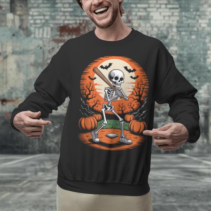 Halloween Skeleton Baseball Player Costume Men Boys Kids Unisex Sweatshirt Halloween Skeleton Baseball Player Costume Men Boys Kids Unisex Sweatshirt