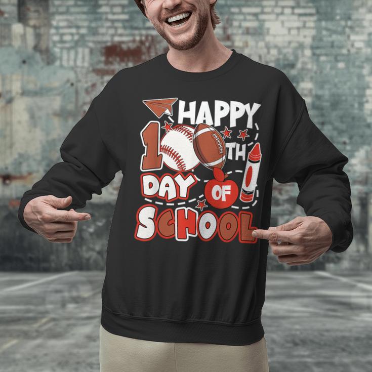 Happy 100 Days Of School Baseball Football PE Teacher Unisex Sweatshirt