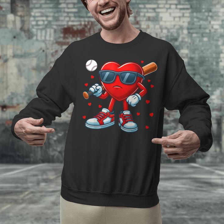 Heart Love Baseball Valentine Outfit Men Boy Unisex Sweatshirt Heart Love Baseball Valentine Outfit Men Boy Unisex Sweatshirt