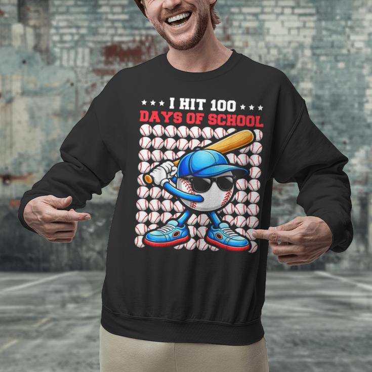 I Hit 100 Days Of School Baseball Player Kids Boys Son Unisex Sweatshirt I Hit 100 Days Of School Baseball Player Kids Boys Son Unisex Sweatshirt