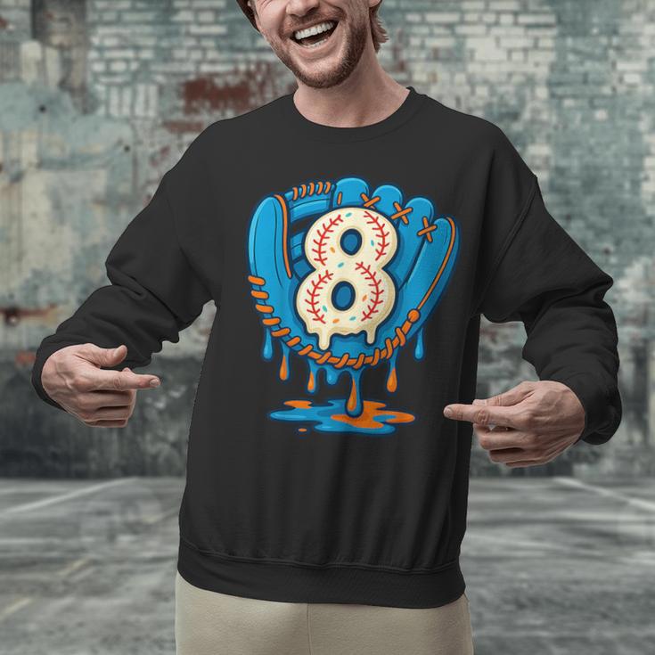Ice Cream Baseball Glove 8th Birthday Edition Unisex Sweatshirt Ice Cream Baseball Glove 8th Birthday Edition Unisex Sweatshirt