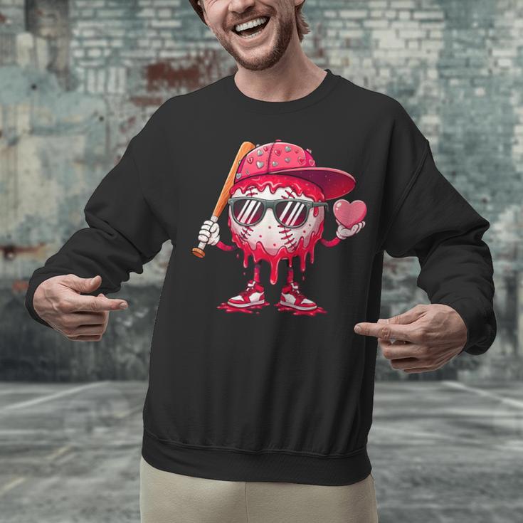 Ice Cream Drip Baseball Valentine's Day Spots Baseball Drip Unisex Sweatshirt Ice Cream Drip Baseball Valentine's Day Spots Baseball Drip Unisex Sweatshirt