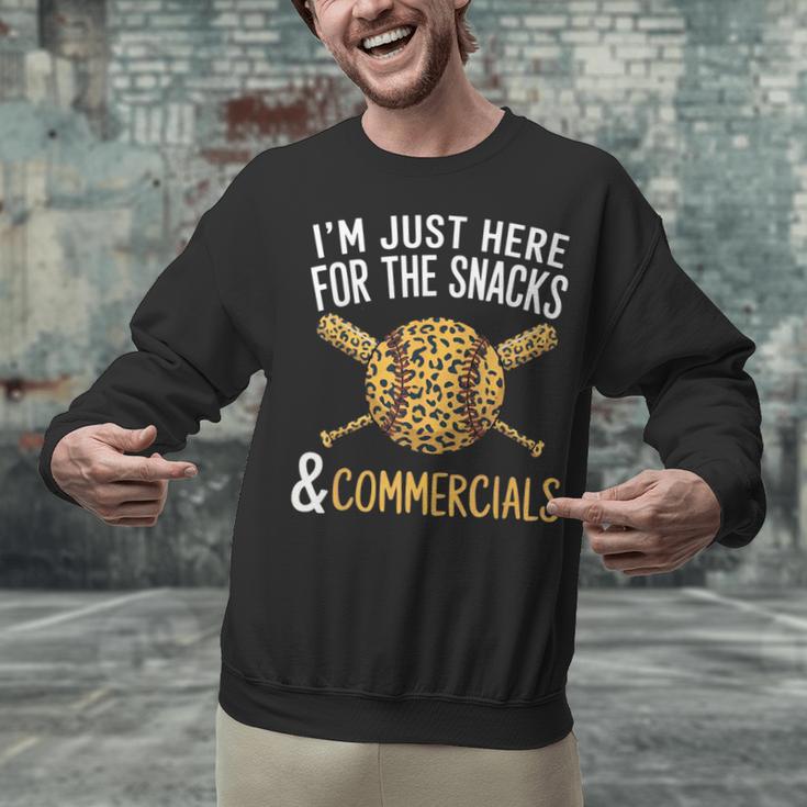 I'm Just Here For The Snacks And Commercials Baseball Unisex Sweatshirt