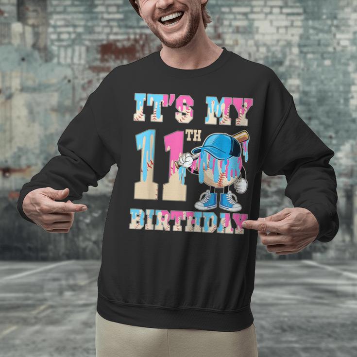 It's My 11th Birthday Baseball Ice Cream Drip Theme Unisex Sweatshirt It's My 11th Birthday Baseball Ice Cream Drip Theme Unisex Sweatshirt