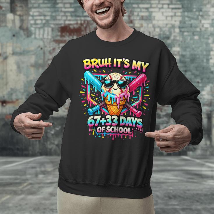 It's My 6733 Days Of School Baseball Ice Cream Dripping Unisex Sweatshirt