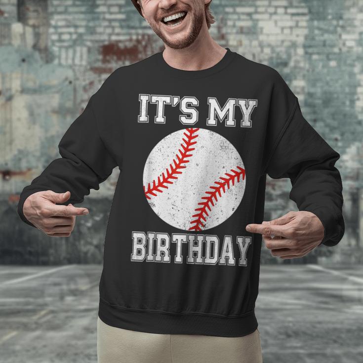 It’s My Birthday Baseball Vintage Style Unisex Sweatshirt It’s My Birthday Baseball Vintage Style Unisex Sweatshirt