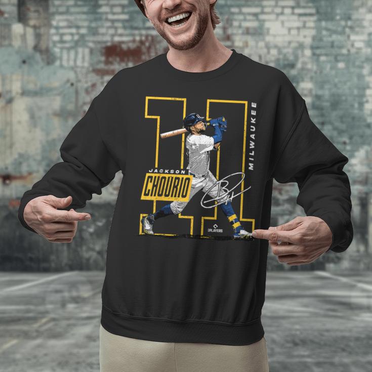Jackson Chourio Milwaukee MLB Baseball Player MLBJCH202M Unisex Sweatshirt