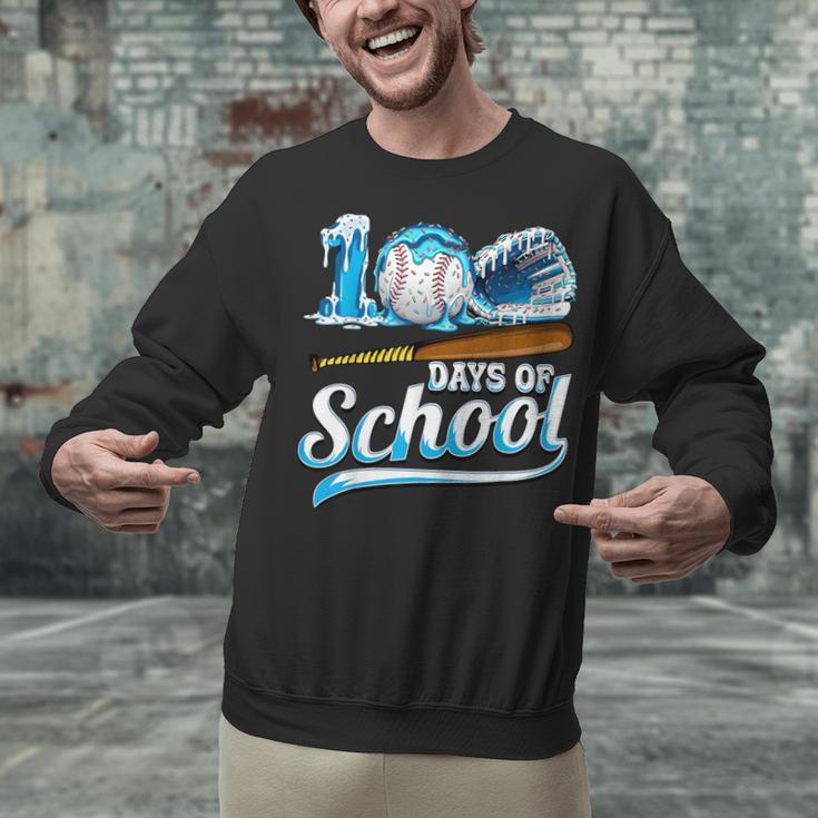 Kid 100 Days Of School Drip Baseball Ice Cream 100th Day Boy Unisex Sweatshirt Kid 100 Days Of School Drip Baseball Ice Cream 100th Day Boy Unisex Sweatshirt