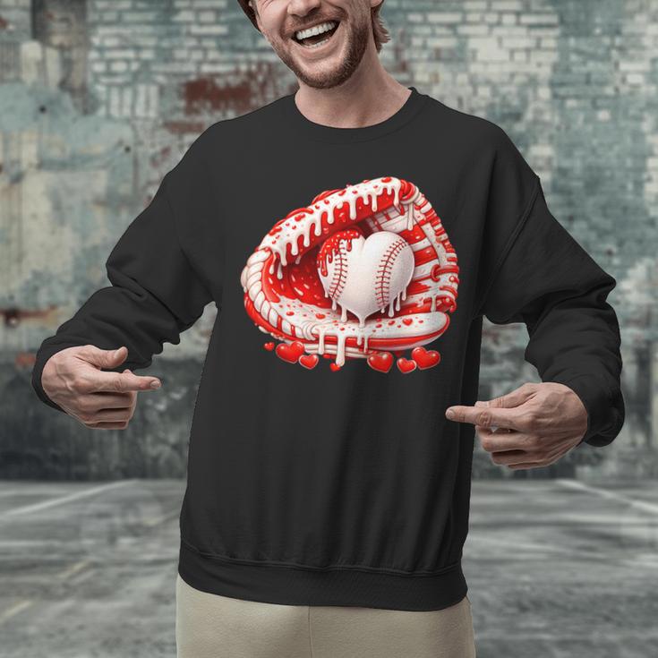 Kid Drip Ice Cream Baseball Heart Catcher Valentines Day Boy Unisex Sweatshirt Kid Drip Ice Cream Baseball Heart Catcher Valentines Day Boy Unisex Sweatshirt
