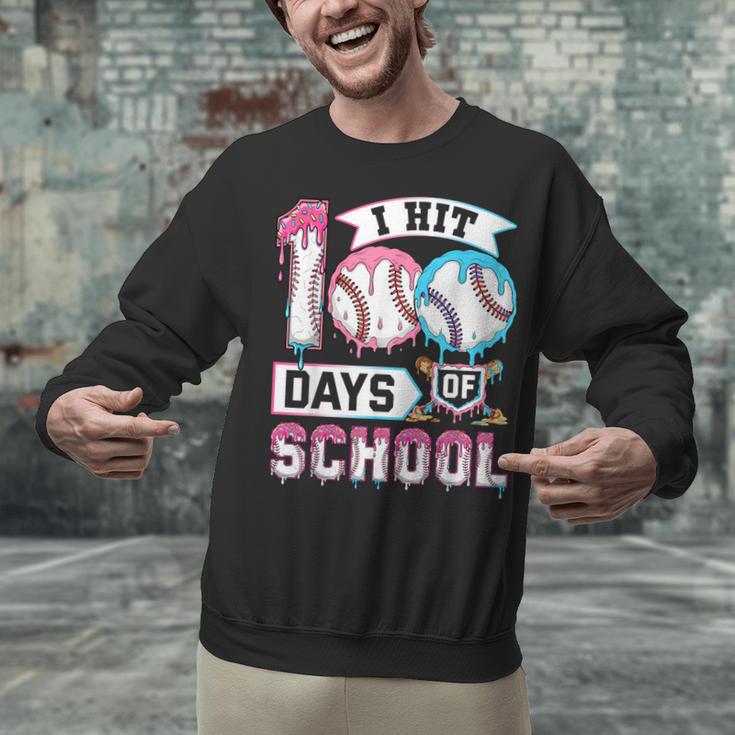 Kids 100 Days Of School Boys 100th Day Baseball Drip Toddler Unisex Sweatshirt Kids 100 Days Of School Boys 100th Day Baseball Drip Toddler Unisex Sweatshirt