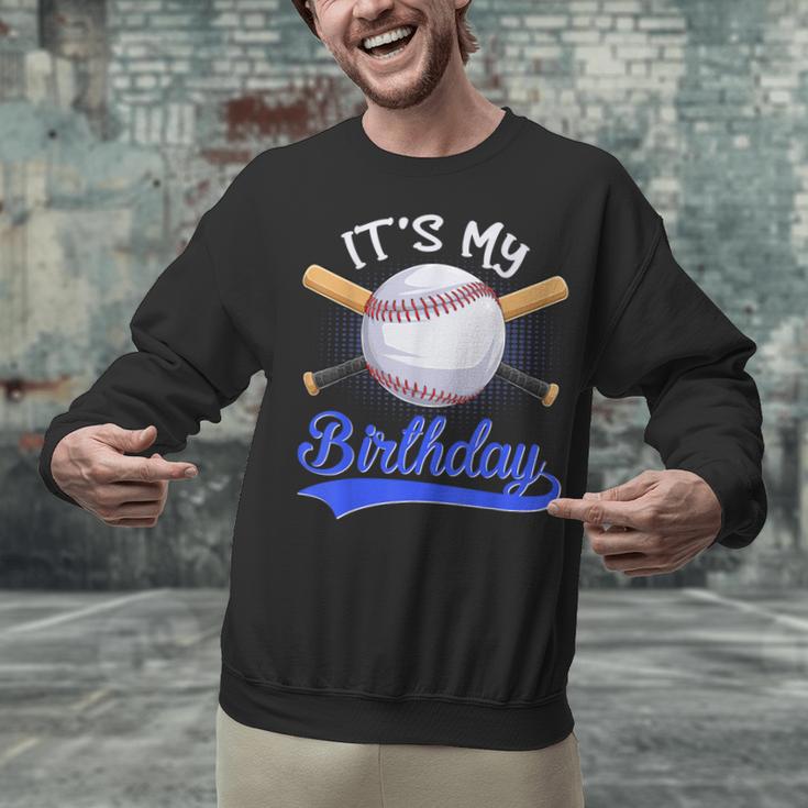 Kids 8th Baseball Birthday Party Boys Sport Fan 8 Years Old Unisex Sweatshirt