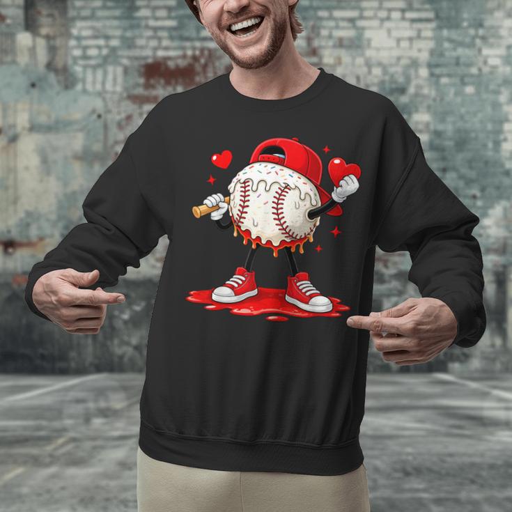 Kids Valentine Baseball Boys Valentines Day Tee Unisex Sweatshirt