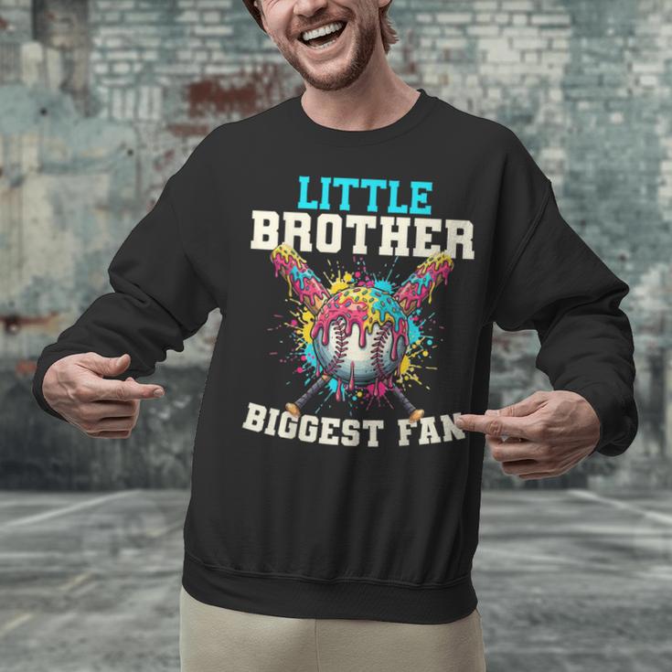 Little Brother Biggest Fan Baseball Cream Drip Crossed Bats Unisex Sweatshirt Little Brother Biggest Fan Baseball Cream Drip Crossed Bats Unisex Sweatshirt