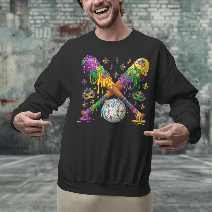 Mardi Gras Baseball Drip Shirt Cool Dripping Baseball Drip Unisex Sweatshirt Mardi Gras Baseball Drip Shirt Cool Dripping Baseball Drip Unisex Sweatshirt