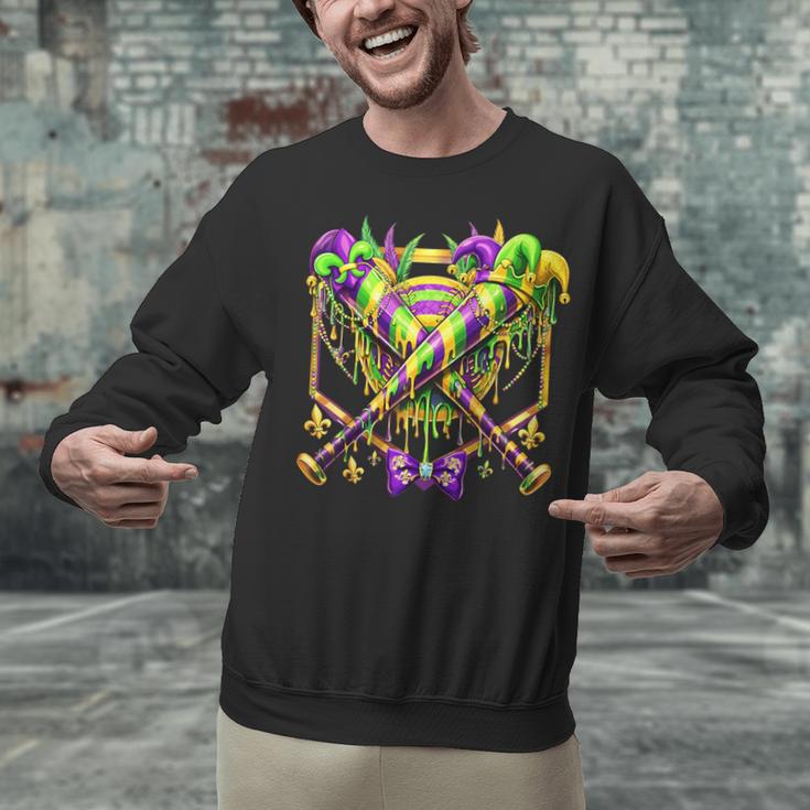 Mardi Gras Baseball Jester Hat New Orleans Men Women Kid Unisex Sweatshirt