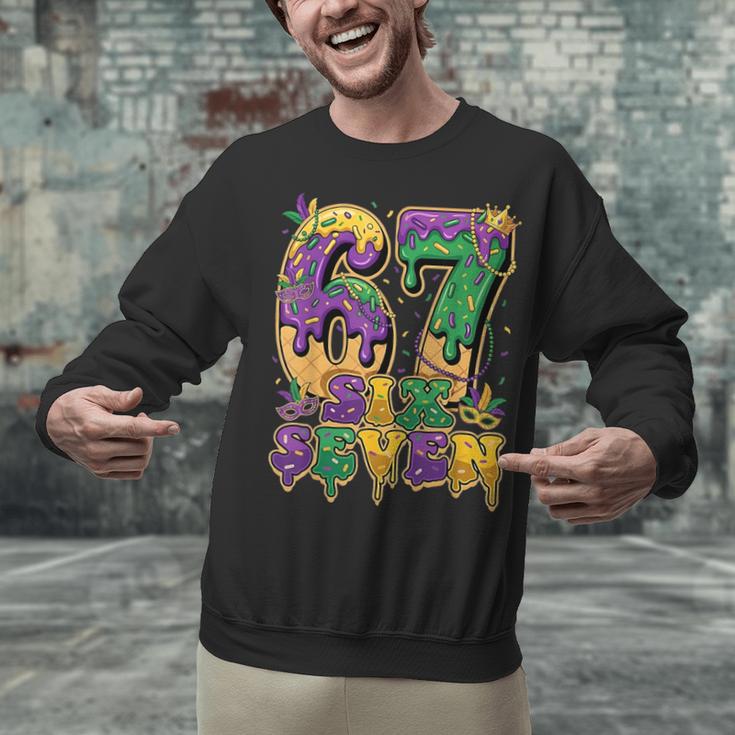 Mardi Gras Six Seven Baseball Drip Number 6 7 Meme Unisex Sweatshirt Mardi Gras Six Seven Baseball Drip Number 6 7 Meme Unisex Sweatshirt