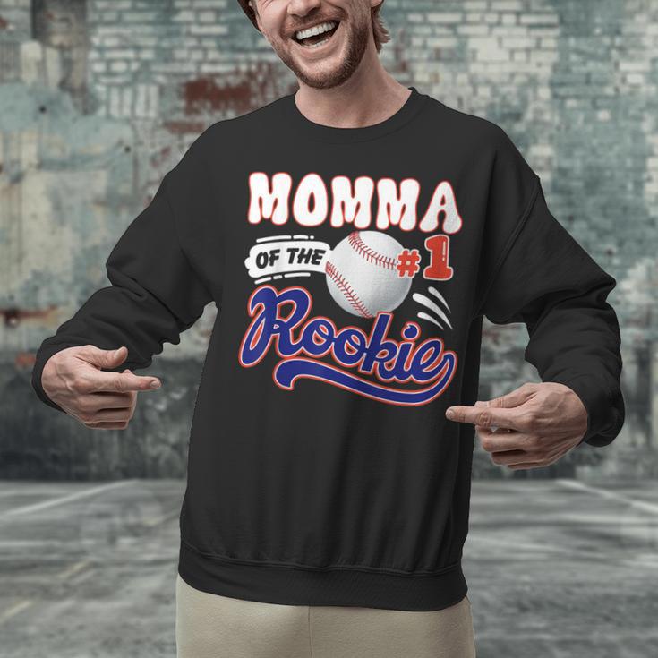 Momma Rookie Of Year 1st Birthday Baseball Theme Matching Unisex Sweatshirt