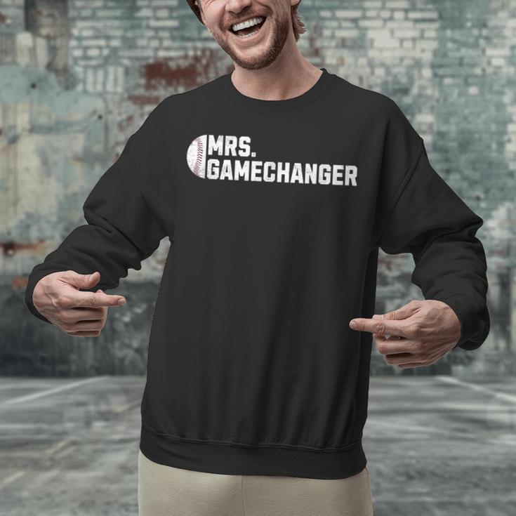 Mrs Gamechanger Baseball Scorekeeper Love Unisex Sweatshirt