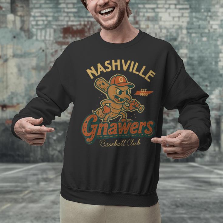 Nashville Gnawers Retro Minor League Baseball Unisex Sweatshirt Nashville Gnawers Retro Minor League Baseball Unisex Sweatshirt