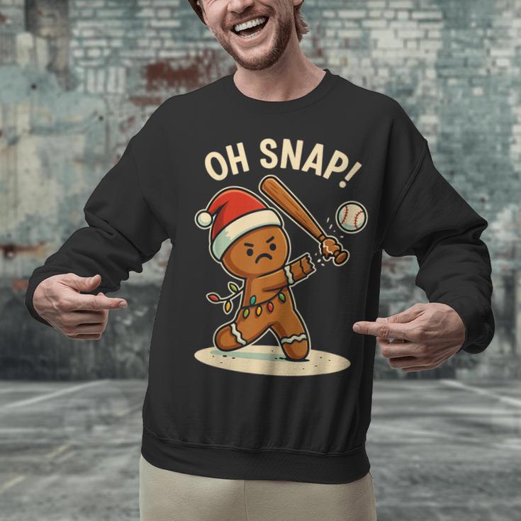 Oh Snap Gingerbreadman Baseball Christmas Men Boys Toddlers Unisex Sweatshirt