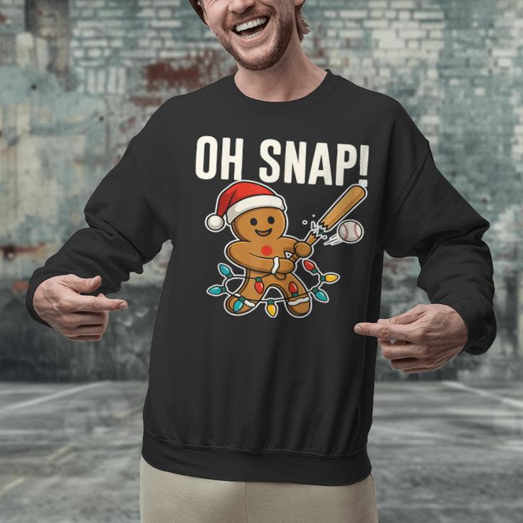 Oh Snap Gingerbreadman Christmas Baseball Humor Unisex Sweatshirt Oh Snap Gingerbreadman Christmas Baseball Humor Unisex Sweatshirt
