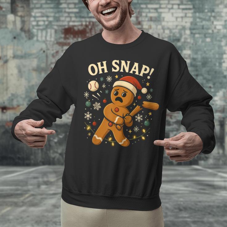 Oh Snap Gingerbreadman Christmas Baseball Unisex Sweatshirt Oh Snap Gingerbreadman Christmas Baseball Unisex Sweatshirt
