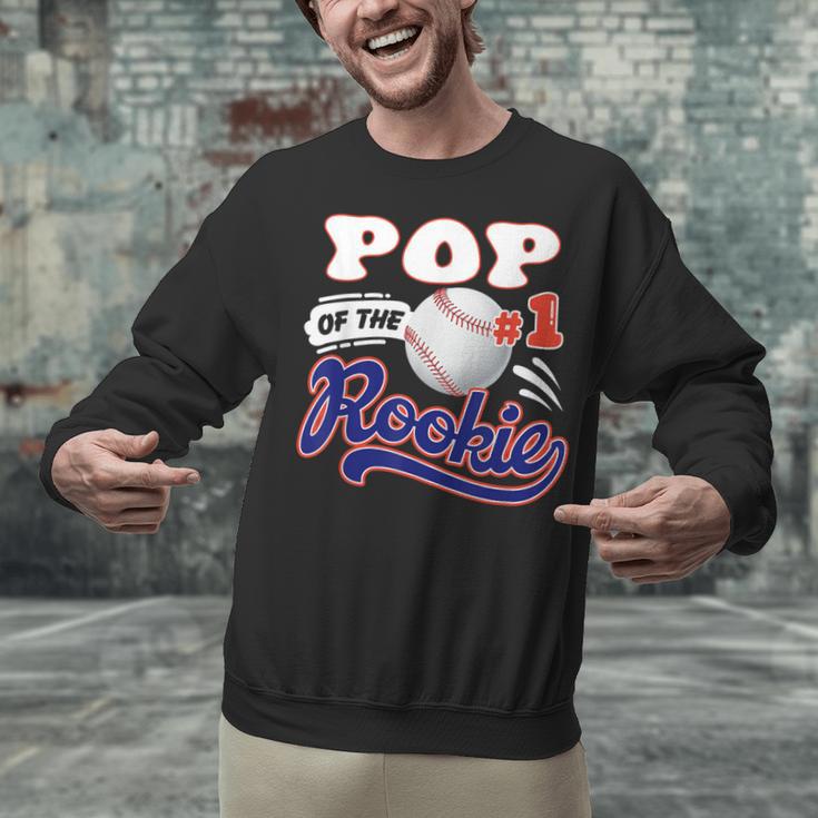 Pop Rookie Of Year 1st Birthday Baseball Theme Matching Unisex Sweatshirt Pop Rookie Of Year 1st Birthday Baseball Theme Matching Unisex Sweatshirt
