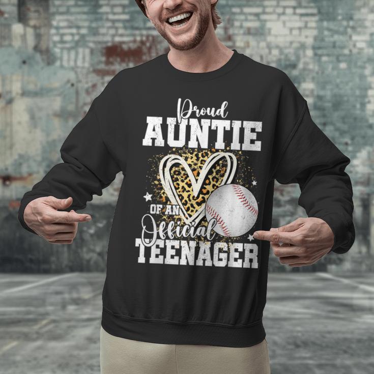 Proud Auntie Of An Official Teenager 13th Birthday Baseball Unisex Sweatshirt Proud Auntie Of An Official Teenager 13th Birthday Baseball Unisex Sweatshirt
