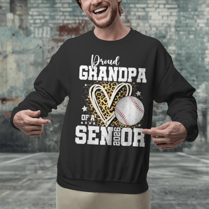 Proud Grandpa Of A 2026 Senior Baseball Graduation Leopard Unisex Sweatshirt