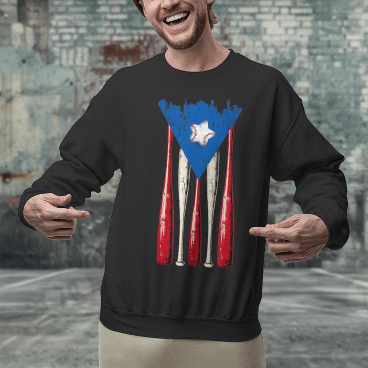 Puerto Rican Baseball Bats Puerto Rico Flag Pride BéIsbol Unisex Sweatshirt