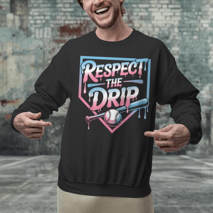 Respect The Drip Baseball Player Unisex Sweatshirt Respect The Drip Baseball Player Unisex Sweatshirt