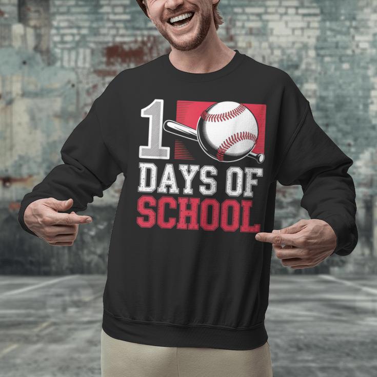 Retro 100 Days Of School Baseball Teacher Student 100 Days Unisex Sweatshirt Retro 100 Days Of School Baseball Teacher Student 100 Days Unisex Sweatshirt