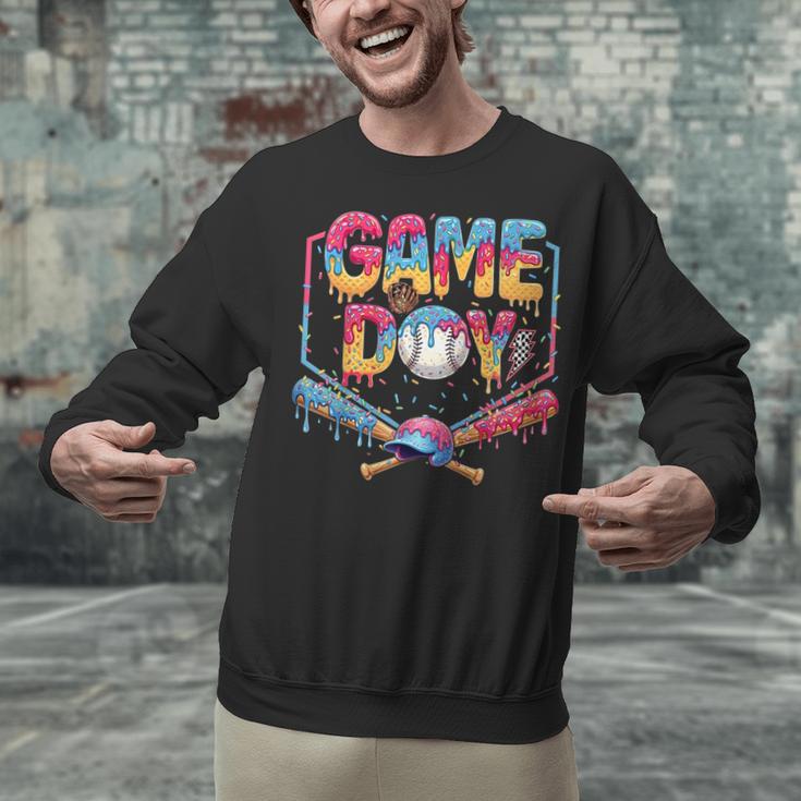 Retro Game Day Baseball Ice Cream Drip For Men Boy Kids Unisex Sweatshirt Retro Game Day Baseball Ice Cream Drip For Men Boy Kids Unisex Sweatshirt