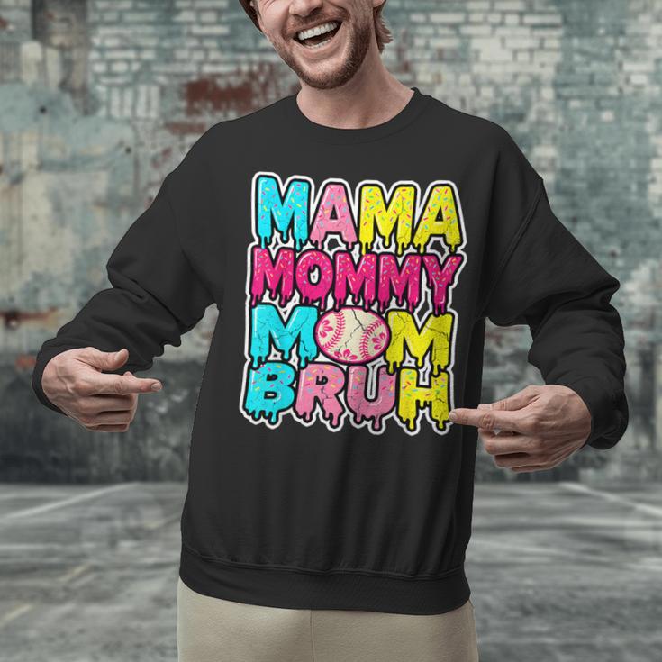 Retro Mama Mommy Mom Bruh Baseball Women Girls Unisex Sweatshirt