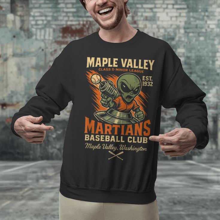 Retro Minor League Maple Valley Martians Baseball Club Unisex Sweatshirt