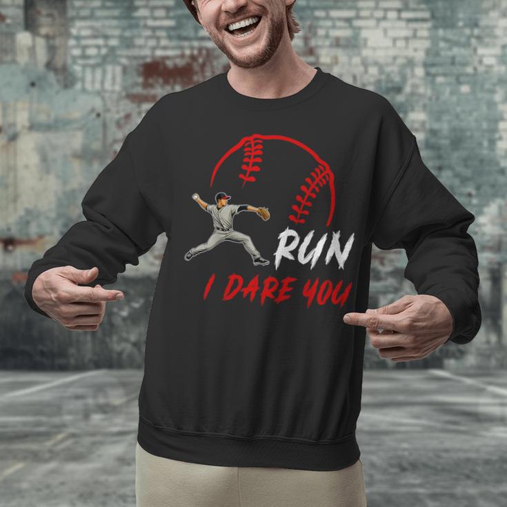 Run Steal I Dare You Humor Baseball Catcher Vintage Unisex Sweatshirt Run Steal I Dare You Humor Baseball Catcher Vintage Unisex Sweatshirt