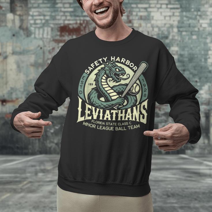 Safety Harbor Leviathans Retro Baseball Monster Unisex Sweatshirt