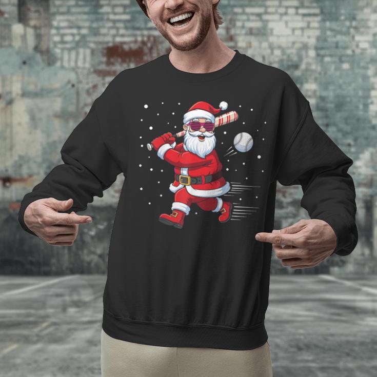 Santa Baseball Christmas Pajamas Xmas Men Kids Boys Unisex Sweatshirt