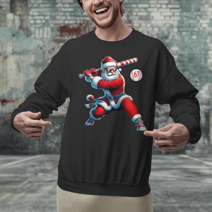 Santa Baseball Six Seven 6 7 Meme Christmas Men Boys Player Unisex Sweatshirt Santa Baseball Six Seven 6 7 Meme Christmas Men Boys Player Unisex Sweatshirt