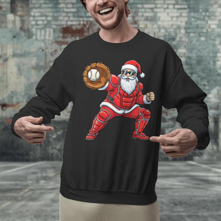 Santa Playing Baseball Baseball Lover Baseballer Xmas Unisex Sweatshirt Santa Playing Baseball Baseball Lover Baseballer Xmas Unisex Sweatshirt