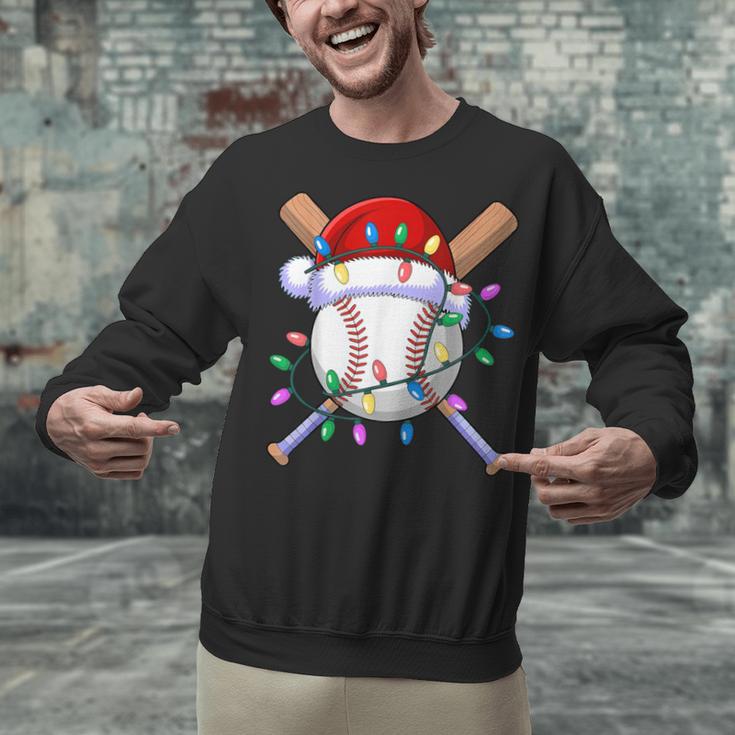 Santa Sports Christmas Baseball Player Unisex Sweatshirt