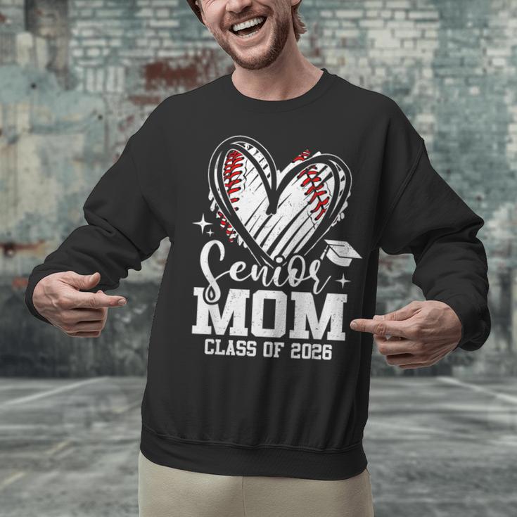 Senior Mom Class Of 2026 Baseball Graduation Heart Unisex Sweatshirt