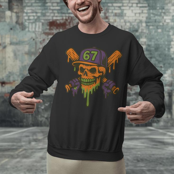 Six Seven 6 7 Baseball Skull Drip Halloween Horror Sports Unisex Sweatshirt Six Seven 6 7 Baseball Skull Drip Halloween Horror Sports Unisex Sweatshirt