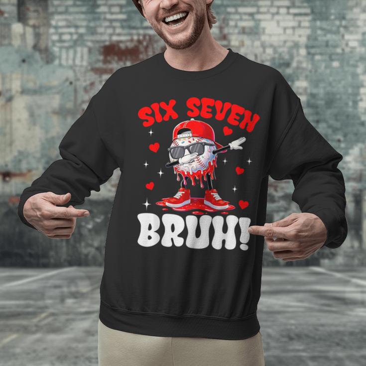 Six Seven 67 Bruh 6 7 Meme Valentine Baseball Drip Boys Kids Unisex Sweatshirt Six Seven 67 Bruh 6 7 Meme Valentine Baseball Drip Boys Kids Unisex Sweatshirt
