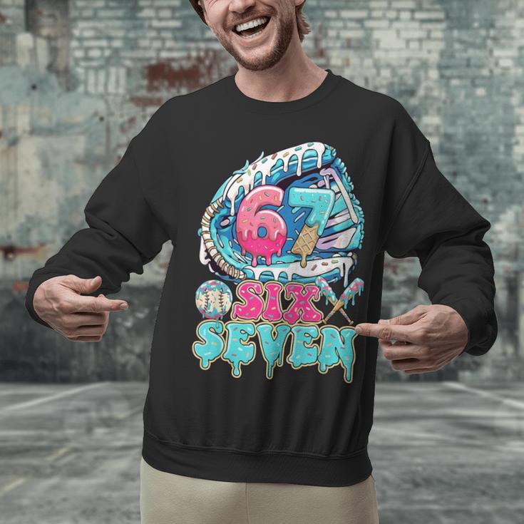 Six Seven 67 Ice Cream Drip Baseball For Boy Kids Youth Unisex Sweatshirt Six Seven 67 Ice Cream Drip Baseball For Boy Kids Youth Unisex Sweatshirt