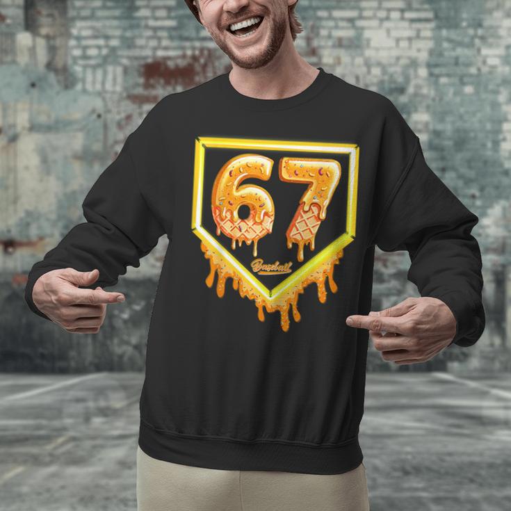 Six Seven 67 Meme Gen Alpha Slang Baseball 101 Unisex Sweatshirt Six Seven 67 Meme Gen Alpha Slang Baseball 101 Unisex Sweatshirt
