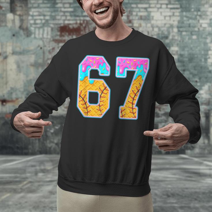 Six Seven Baseball Drip Unisex Sweatshirt