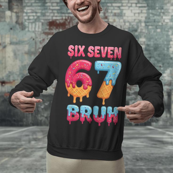 Six Seven Bruh 67 Ice Cream Drip Baseball For Men Women Kids Unisex Sweatshirt Six Seven Bruh 67 Ice Cream Drip Baseball For Men Women Kids Unisex Sweatshirt